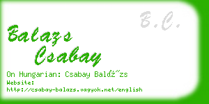 balazs csabay business card